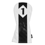 Sahara White Quilted Retro Golf Headcover Set - 5 Pack (Driver, #3, 5, X and Hybrid)