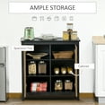 thumbnail image 4 of HOMCOM Kitchen Sideboard with Glass Doors Buffet Cabinet Accent Cabinet, 4 of 10