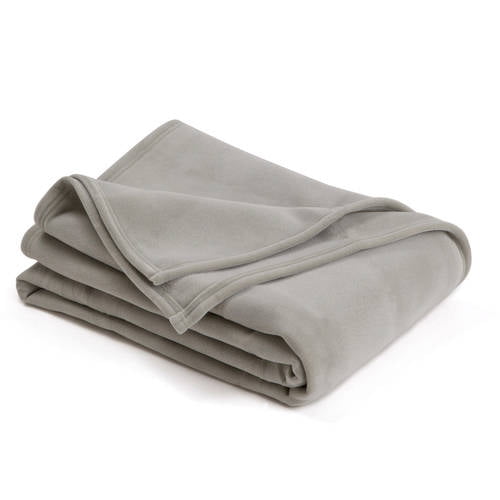 The Original Vellux Full/Queen Plush Blanket in Gray