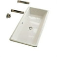 thumbnail image 2 of Nameeks 8033-No Hole Scarabeo Gaia 34-1/4" Ceramic Drop In Bathroom Sink - White, 2 of 4