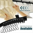 thumbnail image 2 of Flexible Bendable Curtain Track, Ceiling Wall Mounted, Black Curved Heavy Duty RV Sliding Curtain Track 3, 2 of 6