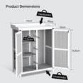 thumbnail image 4 of Home Outdoor Potting Bench - Wooden Storage Cabinets with Metal Tabletop Planting Work Benches with Adjustable Shelf Double Doors Garden Work Bench for Backyard Patio Lawn, 4 of 8