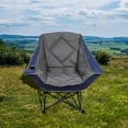 thumbnail image 4 of REKING Oversized Foldable Camping Chair, Outdoor Padded Lawn Chair w/cup Holder,Carry Bag for Beach, Hiking, and Picnics,Blue, 4 of 6