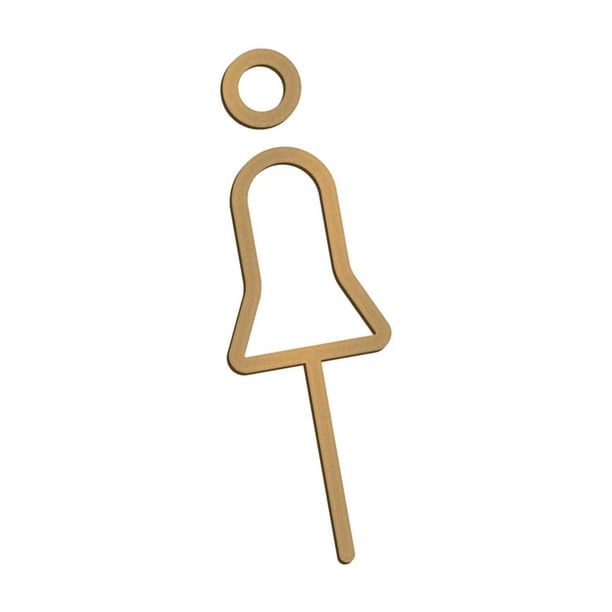 Letrero de Baño, Placa Colgante, Letrero de Identificación de Baño Acrílico, Letrero de Baño para Oficina, Tiendas Comerciales, Restaurante, Centro Co Mujeres de oro