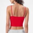 thumbnail image 4 of DailkTrvid Women's Sleeveless Tops Solid-Color Seamless Tencel Padded Wireless Strapless Tank Top, 4 of 7