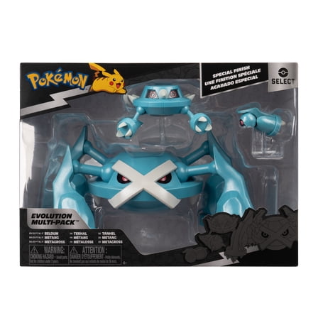 Pokemon Select Evolution Pack - Features 2 inch Beldum, 3 inch Metang and 4.5 inch Metagross Battle Figures