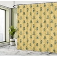 thumbnail image 4 of Ambesonne Owl Shower Curtain, Cartoon Birds Print Mysterious, 69"Wx75"L, Dark Mustard, 4 of 4
