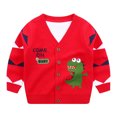 thumbnail image 2 of Godderr Kids Toddler Cardigan Sweater Knit Coats for Boys Baby Long Sleeve Cartoon V-Neck Knit Tops V -Neck Spring Autumn Winter Knit Cardigan Jacket Outerwear for 1-7Y, 2 of 8