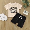 thumbnail image 6 of Toddler Boy Outfits Letter Print Short Sleeve Crew Neck T-Shirt Top And Shorts 2 Piece Outdoor Wear Baby Boys' Clothing Sets Size 18-24 Months, 6 of 9