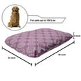 thumbnail image 2 of Circle Pattern Pet Bed, Geometrical Motifs Flourishing Illustrations Lotus Flower Print, Resistant Pad for Dogs and Cats Cushion with Removable Cover, 24" x 39", Pale Fuchsia and Dusk, by Ambesonne, 2 of 4