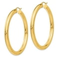 thumbnail image 2 of Auriga Fine Jewelry 14K Yellow Gold 5mm Lightweight Hoop Earrings for Women (L -55mm, W -5mm), 2 of 5