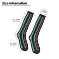 thumbnail image 2 of Balery Colorful Stripes Printed Novelty Socks Men's Women's Crew Socks Sports Socks Knee High Socks Cotton Socks Quirky and Cool Socks, 2 of 9