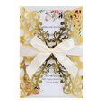 thumbnail image 1 of 50 Set Wedding Engagement Invitations Inside Laser Empty Silver Gold Festival Butterfly Invitation Cards (Gold, All Set), 1 of 5