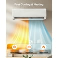 thumbnail image 5 of 12000BTU Mini Split Air Conditioner& Heater, 17 SEER2 Wall-Mounted Ductless AC Unit Cools Rooms up to 750 Sq. Ft, Energy Efficient Inverter AC with Heat Pump, 5 of 6