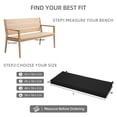 thumbnail image 3 of Millsilo 42" x 18" x 3" Outdoor Bench Cushion with Removable Cover, Water-Repellent UV Fade-Resistant Patio Cushion, High-Density Foam, Non-Slip Ties, Black, 3 of 9