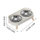 thumbnail image 3 of CaiYueKe Non-Slip Elevated Dog Bowls Stainless Steel Double Pet Feeder Dish Anti-Tip Spill Proof Bowls for Cats Small Dogs Senior Pets Food Water Bowls with Neck Support Easy Clean Feeding Station, 3 of 6
