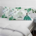 thumbnail image 4 of Happy Birthday Pillow Covers 24"x36", Green Dress Crown Carriage Flowers Butterfly Soft Brushed Microfiber Breathable Throw Pillow Covers, Pillowcase with Zipper for Couch Sofa Bedroom Living Room, 4 of 9