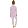 thumbnail image 7 of Lenpel Thermal Underwear Set for Toddler Girls Soft Warm Ruffle Long Sleeve Base Layer Top Bottoms 2 Pcs Clothing Set, 7 of 7