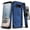 Blue/Black, variant on ZIZO BOLT Series for Samsung Galaxy S8 Case Military Grade Drop Tested with Tempered Glass Screen Protector, Holster ORANGE BLACK