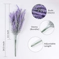 thumbnail image 2 of 8Pcs Artificial Lavender Fake Flowers for Decoration Faux Flower Plants Plastic Greenery Outdoor Garden Outdoors Home Art Floral Arrangements Wedding DIY Bouquet Wreath (Purple), 2 of 6