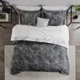 thumbnail image 6 of Home Essence Lorine 9 Piece Reversible Complete Bedding Set, White/ Charcoal, Queen, 6 of 20