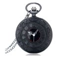 thumbnail image 1 of Reloj de bolsillo, collar de cuarzo negro con esfera de 47 mm, 1 of 5