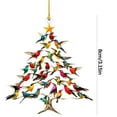thumbnail image 3 of Yaoyar Hummingbird Christmas Ornament, 2D Acrylic Colorful Stack Home Decor, Hummingbirds Christmas Tree Ornament, Hummingbirds Stacking Tree Ornamen for Hummingbird Lover, 3 of 6