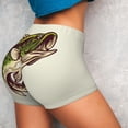 thumbnail image 4 of KLL Largemouth Bass Fish (3) Pattern Workout Shorts for Women Scrunch Short Gym Yoga Running Sport Active Exercise Fitness Shorts-Small, 4 of 8
