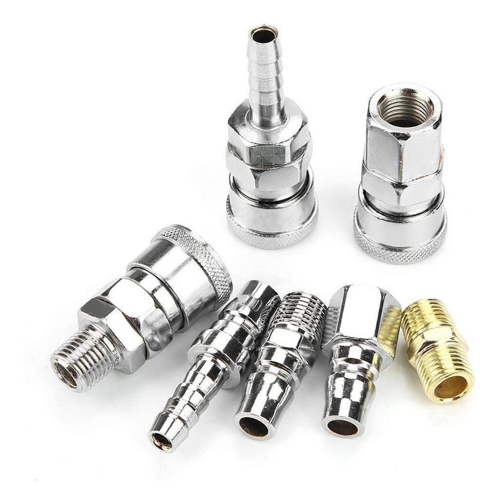 25 Pack 5/16" Hose Barb Stem – 1/4" Industrial Plug, Pneumatic Air Compressor Fittings, Foster, Steel