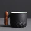 thumbnail image 1 of PEONAVET A Jar Wooden Handle Coffee Cup, Tea Cup, Gradient Glaze, Exquisite Ceramic Small Cup, 1 of 4