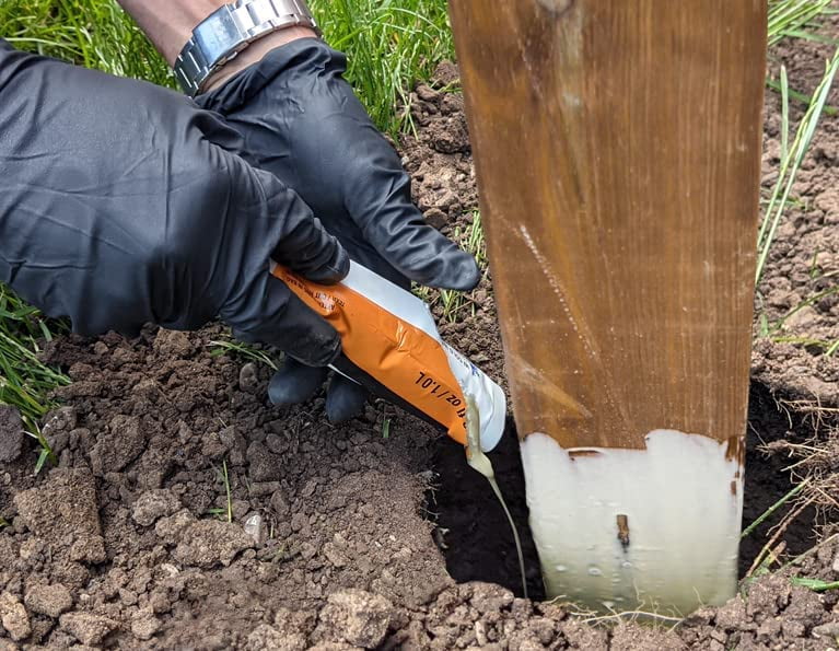 Fast 2K Deck Post Mix | Expanding Foam Concrete Alternative for Deck Post, Fence Post, Mailbox, & Playground Equipment Installs. Fast-Setting, Post Foam (1 Bag)