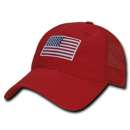 - W Republic Apparel US1017-USA-RED United States Air Force Academy Relaxed Mesh Cap, Red