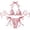 White, variant on Womens Two Piece Bikini Swimsuits Triangle Halter Tie Back Low Rise Tie Side Floral Bows Bathing Suit