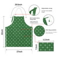 thumbnail image 7 of Green Christmas Snowflake Apron-Garden Aprons for Women with Pockets-Cotton Linen Waterproof Kitchen Cooking Gardening Aprons Adjustable for Kitchen,Cooking,BBQ and Salon 32"x27", 7 of 7