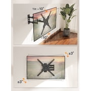 HOMOUNT Full Motion TV Wall Mount for Most 26-60 Inch TVs, Swivel and Tilt TV Mount with Single Stud, Wall Mount Bracket Max VESA 400x400mm, 77 lbs