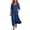 A-Navy, variant on MaFYtyTPR Women's Collared Maxi Dress Button Down 3/4 Sleeve Relaxed Fit Shirt Dress with Pockets for Daily Wear A-Black L