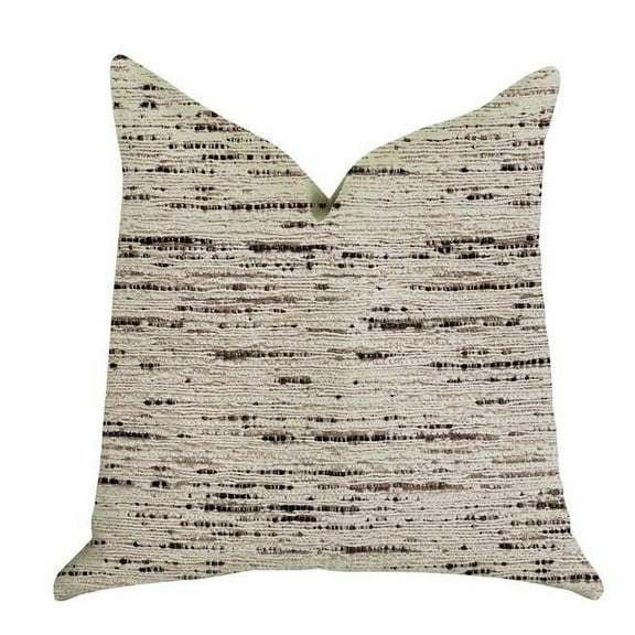 Plutus Mystic Dash Luxury Throw Pillow - Beige Black - 24in. x 24in.