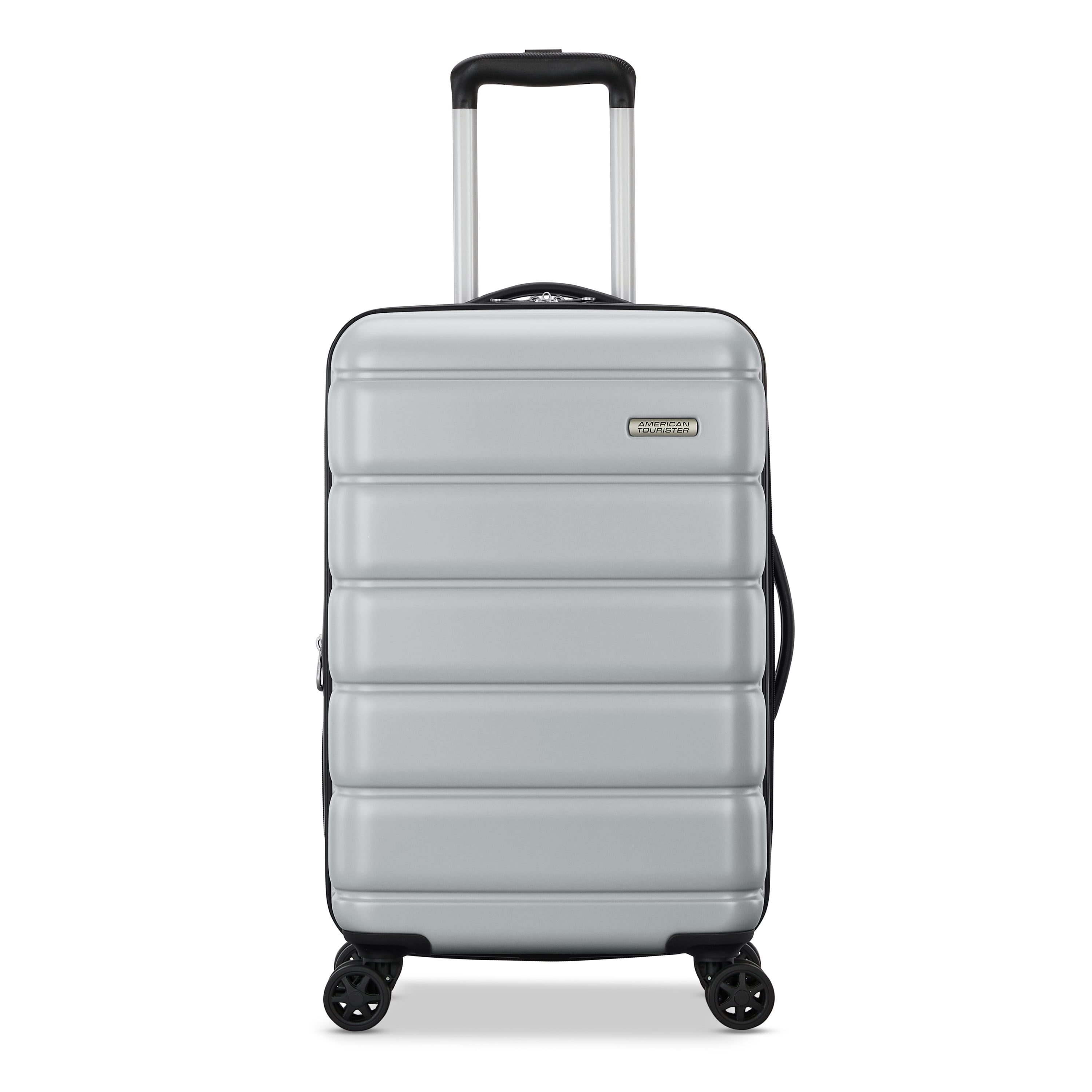 American Tourister Roll Out 2-Piece Luggage Set with Spinner Wheels (Carry on/Medium Checked) - Silver