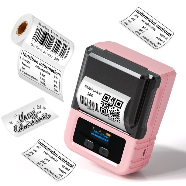 Phomemo M120 Label Maker, Barcode Label Printer, Portable Bluetooth