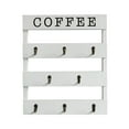 thumbnail image 5 of Arikago Solid Wood Coffee Mug Holder Wall Mounted, Rustic Cup Rack with 8 Hooks Large Space for Big Cups for Kitchen, Home, Coffee Bar Station (White), 5 of 7