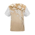 thumbnail image 5 of TaTaai Women‘s Floral Print V Neck Short Sleeve Top， Casual Pullover Blouse， Loose Fit Knit Shirt for Everyday Spring Wear Gift, 5 of 5