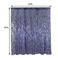 thumbnail image 4 of BalsaCircle 8 feet x 8 feet Navy Blue Big Payette Sequin Backdrop Curtain Wedding Party Photo Booth Decorations, 4 of 8