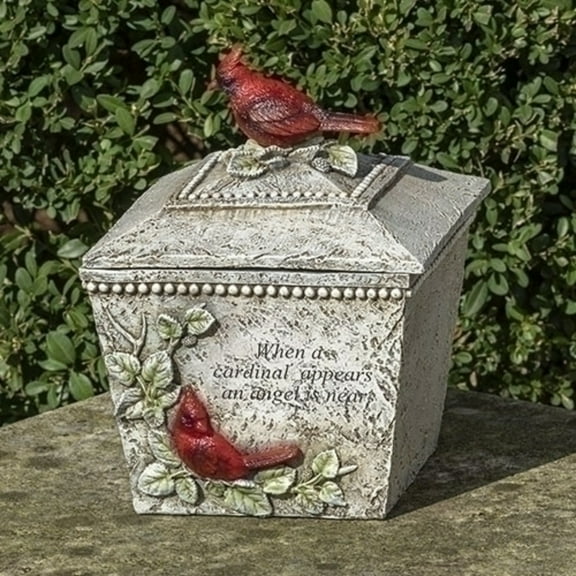 Home Decor Cardinal Memorial Box Polyresin Bereavement Sympathy 13232