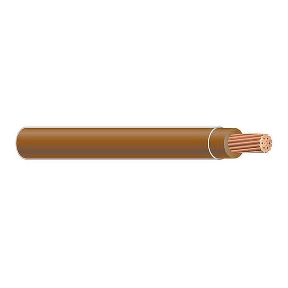 XHHW Building Wire, Copper, 12 AWG, 1C, Brown, Stranded, 500 ft