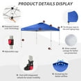 thumbnail image 6 of CROWN SHADES 12x12 Pop Up Canopy Outside Canopy Patented One Push Setup Tent Canopy Sun Shade Blue, 6 of 7