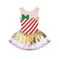 thumbnail image 6 of iEFiEL Girls Christmas Cosplay Costume Sequins Stripes Xmas Dress Leotard,Sizes 4-16, 6 of 7