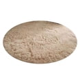 thumbnail image 1 of Floor Carpet Polyester Fiber Round Nordic Style Long Plush Soft Shaggy Rug for Home Bedroom Beige, 1 of 6