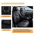 thumbnail image 5 of 2003 for Honda Accord Seat Cover, Black Car Seat Covers, Premium Leather 5 Piece Full Set Non-Slip Lining Beautify Interior, 4-Door Sedans Only, Beautify the Interior of Old Cars, 5 of 9