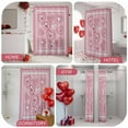 thumbnail image 6 of Valentines Day Shower Curtain, 72" x 72", Pink Floral Love Heart Geometric Waterproof Bathroom Curtain Washable Shower Curtain Set with 12 Hooks, 6 of 9