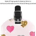 thumbnail image 4 of Square 2Pack PU Leather Golden Grey Love Heart Cruise Luggage Tag with Privacy Cover and Name ID Tag for Travel Handbags Backpacks Luggage Tags, 4 of 6